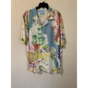 Staple Mens Size XXL Button Up Shirt Short Sleeves 2XL NWT